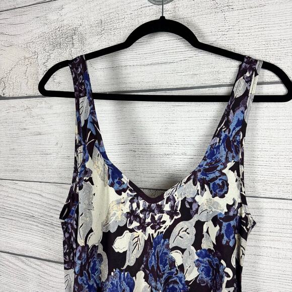 Free People Intimately Worth the Wait Dark Night Floral Maxi Dress Size Large - Picture 11 of 11